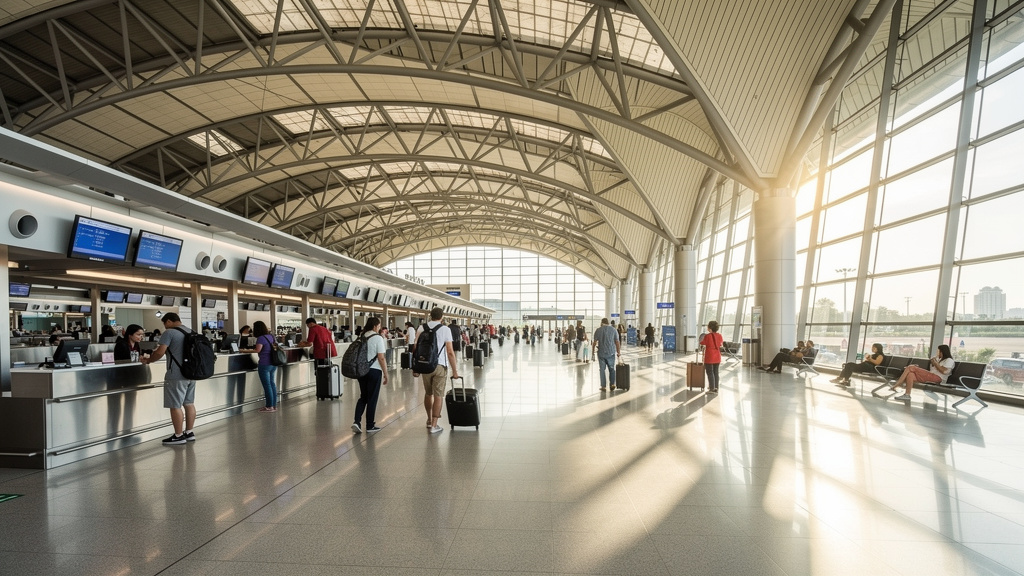Bên trong nhà ga sân bay Suvarnabhumi